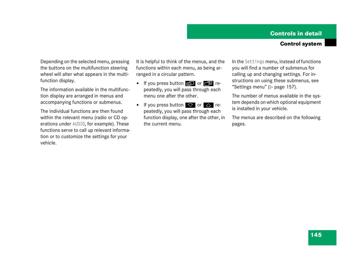 Mercedes Benz SL R230 owners manual / page 146