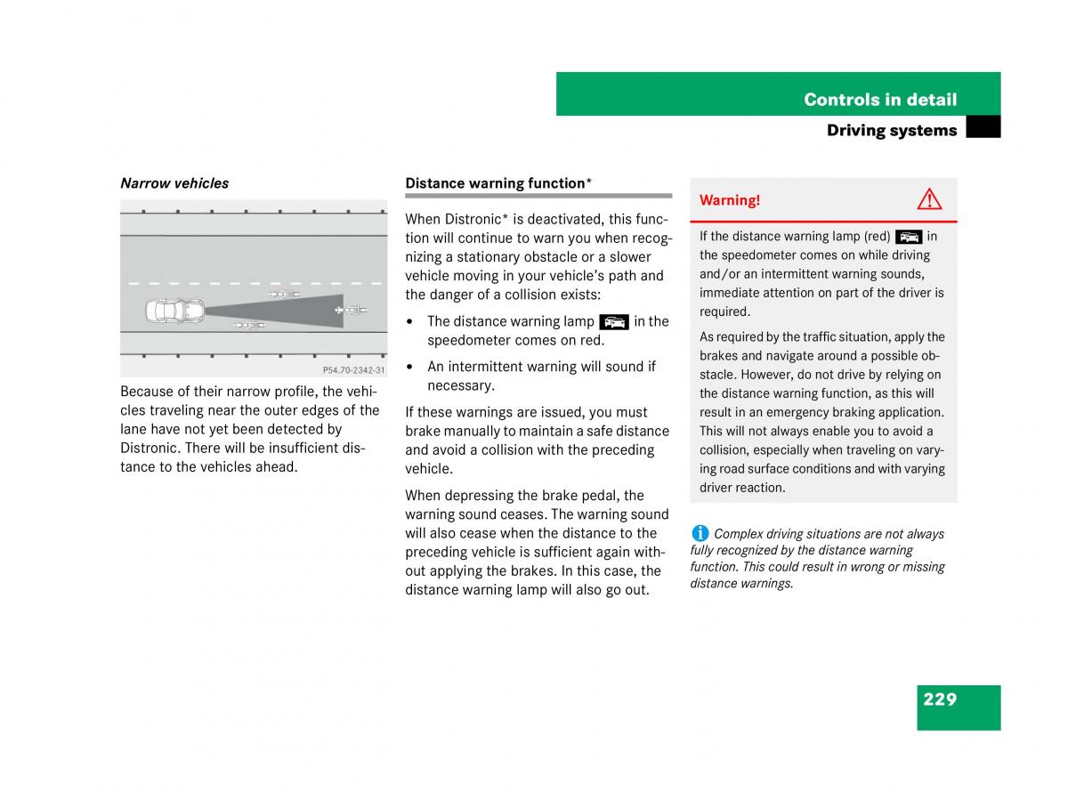 Mercedes Benz SL R230 owners manual / page 230