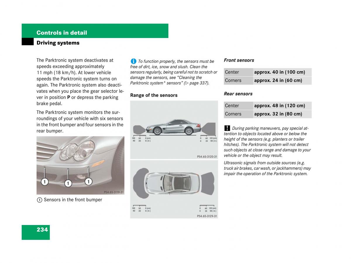 Mercedes Benz SL R230 owners manual / page 235