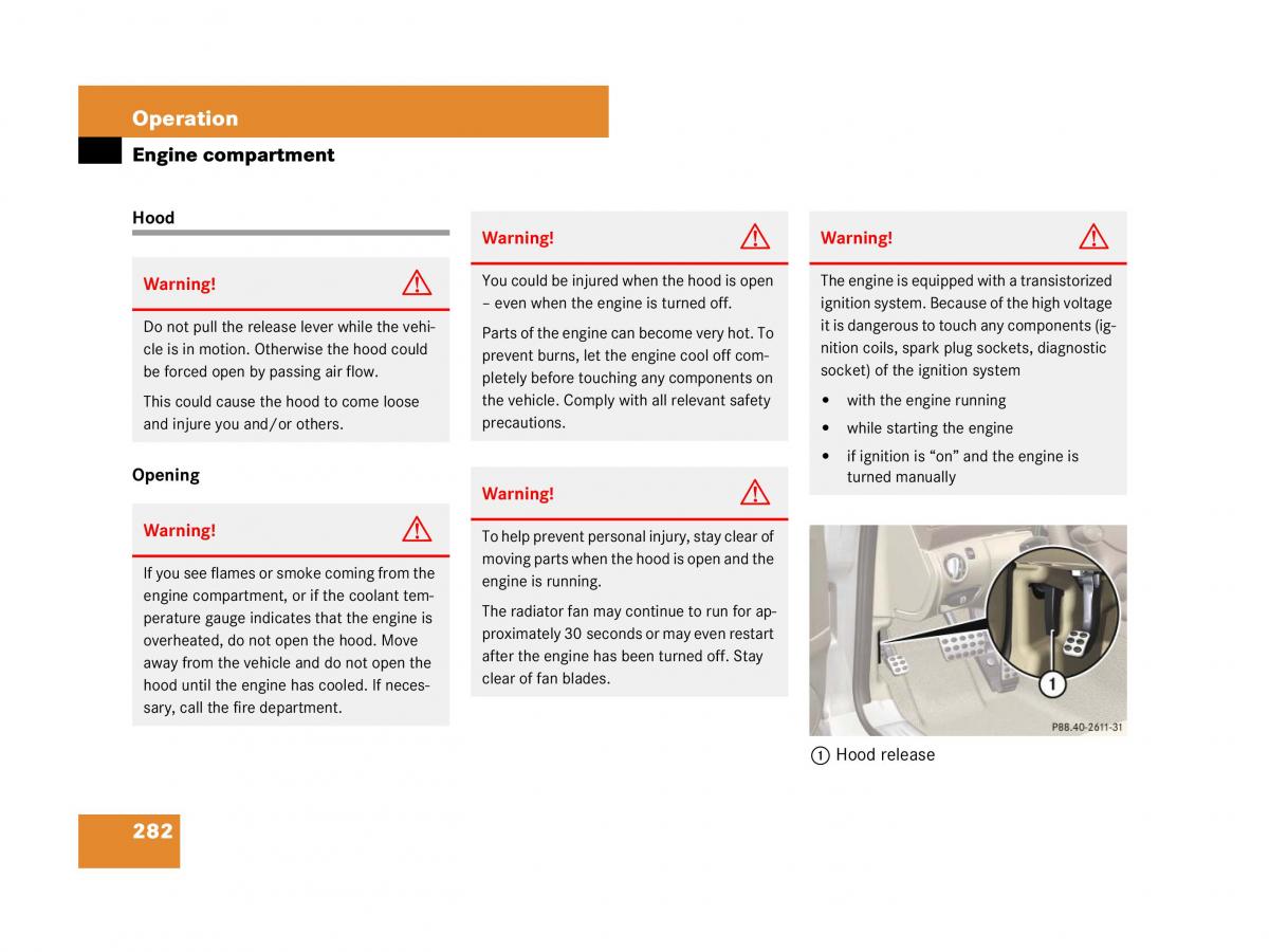 Mercedes Benz SL R230 owners manual / page 283