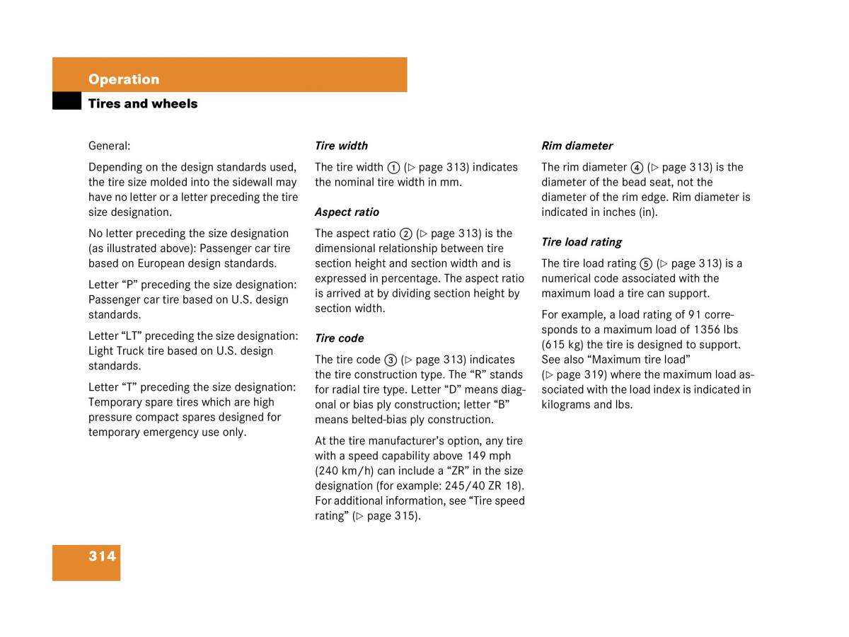 Mercedes Benz SL R230 owners manual / page 315