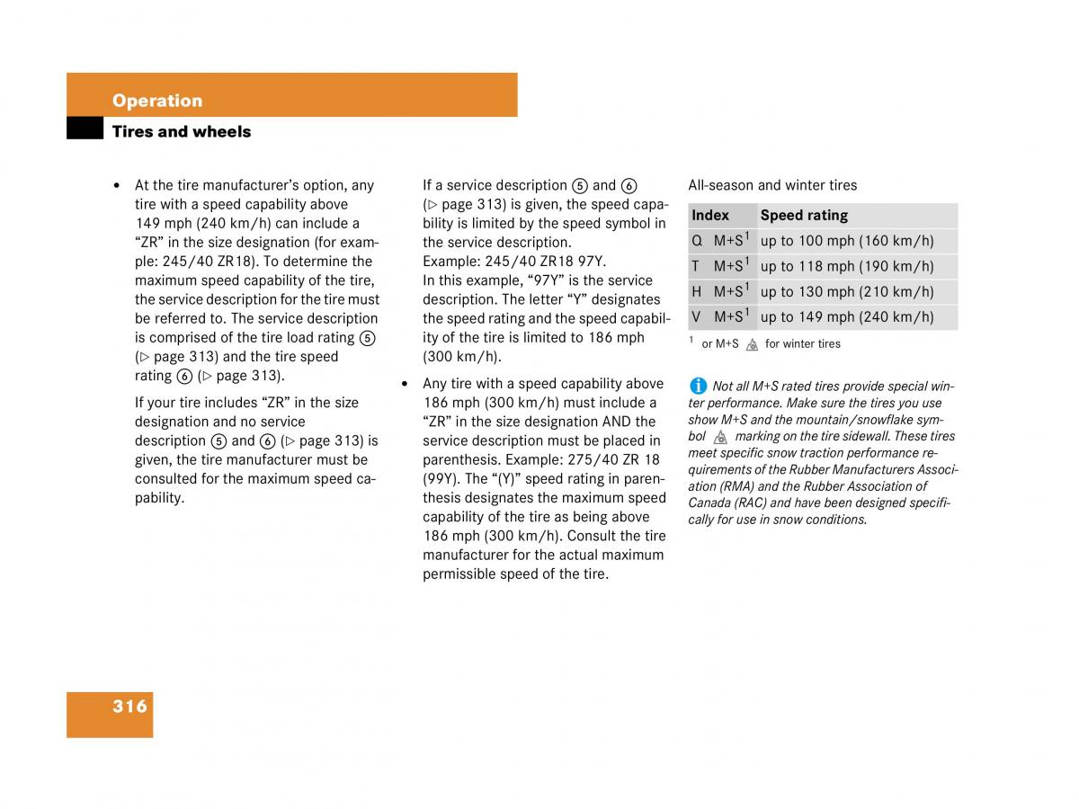 Mercedes Benz SL R230 owners manual / page 317