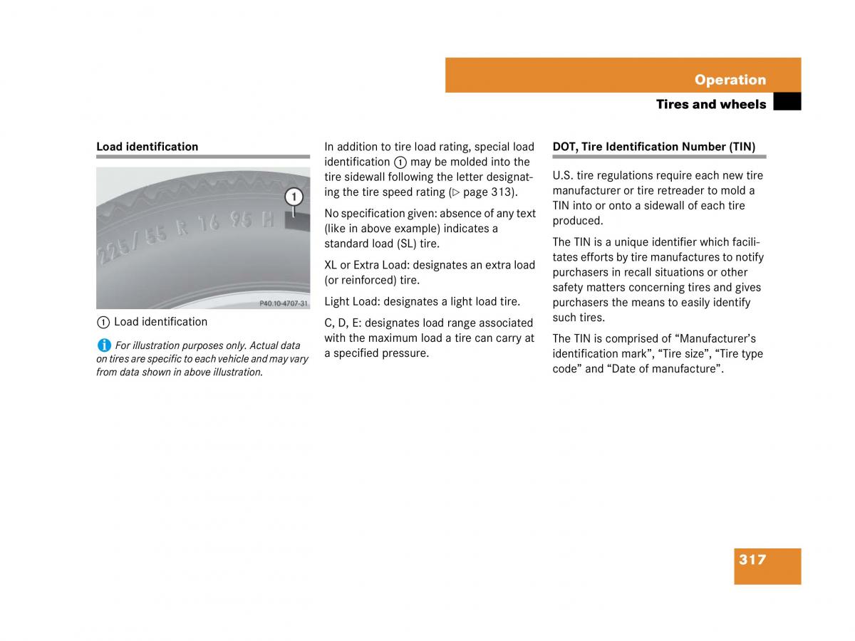 Mercedes Benz SL R230 owners manual / page 318