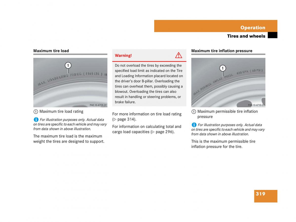 Mercedes Benz SL R230 owners manual / page 320