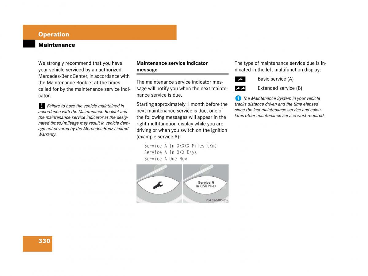 Mercedes Benz SL R230 owners manual / page 331