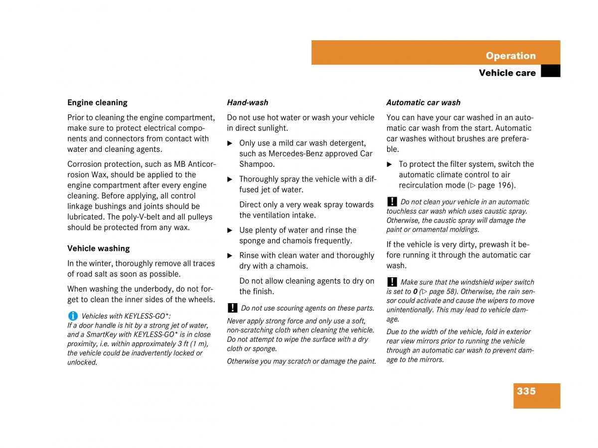 Mercedes Benz SL R230 owners manual / page 336