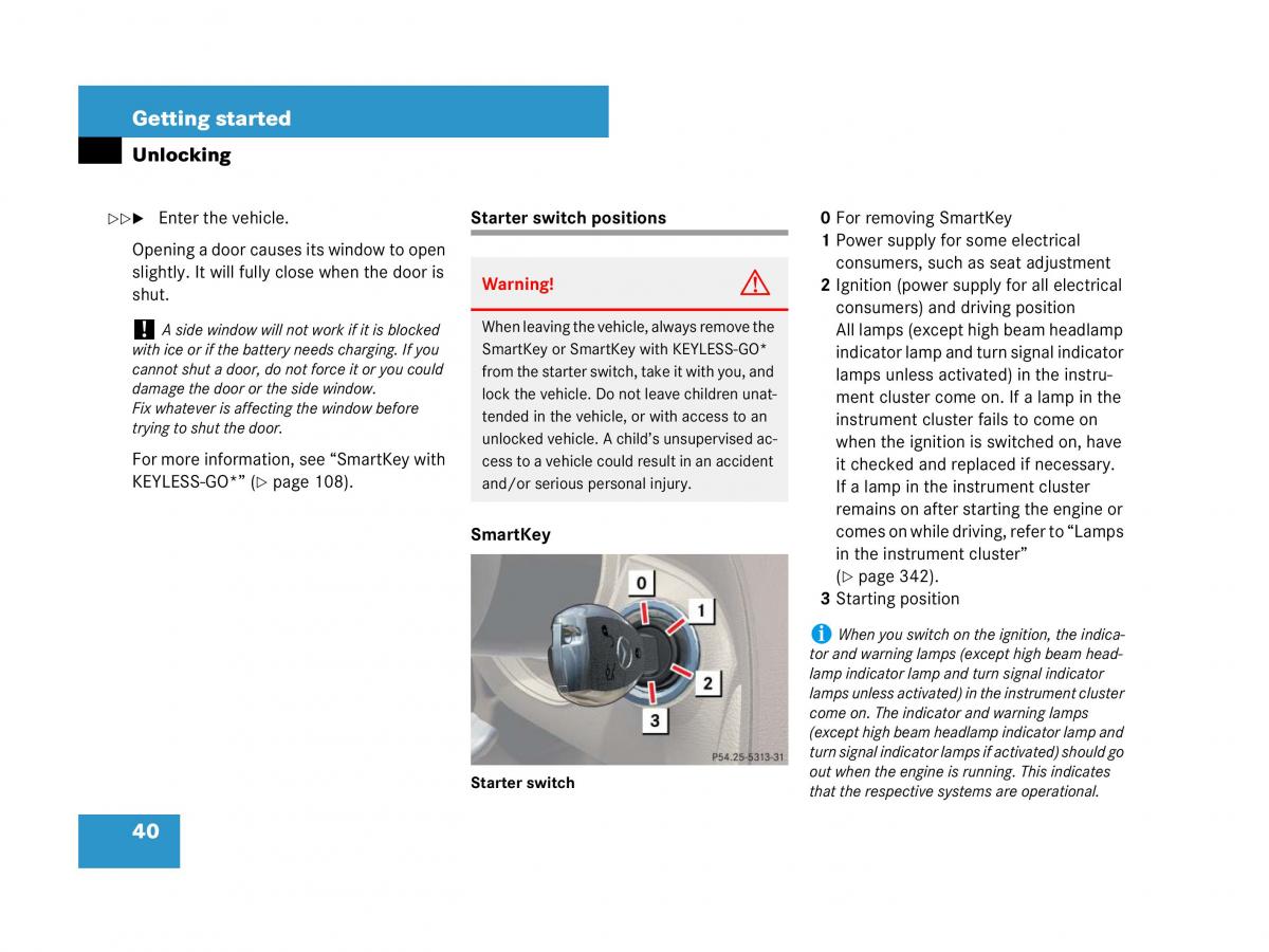 Mercedes Benz SL R230 owners manual / page 40