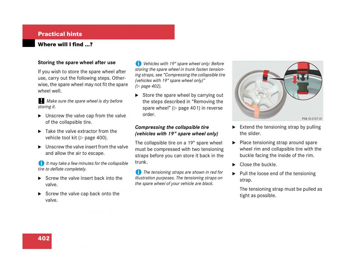 Mercedes Benz SL R230 owners manual / page 403