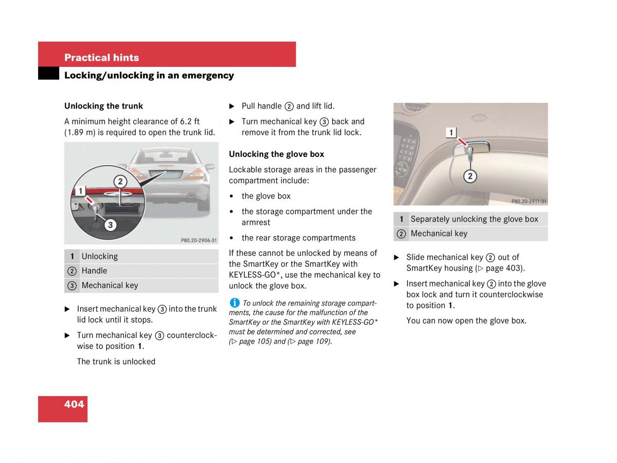 Mercedes Benz SL R230 owners manual / page 405