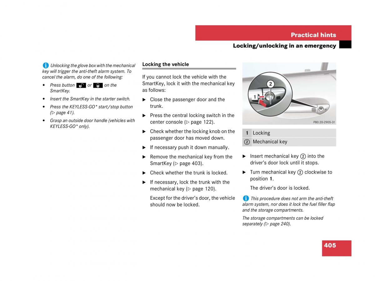 Mercedes Benz SL R230 owners manual / page 406