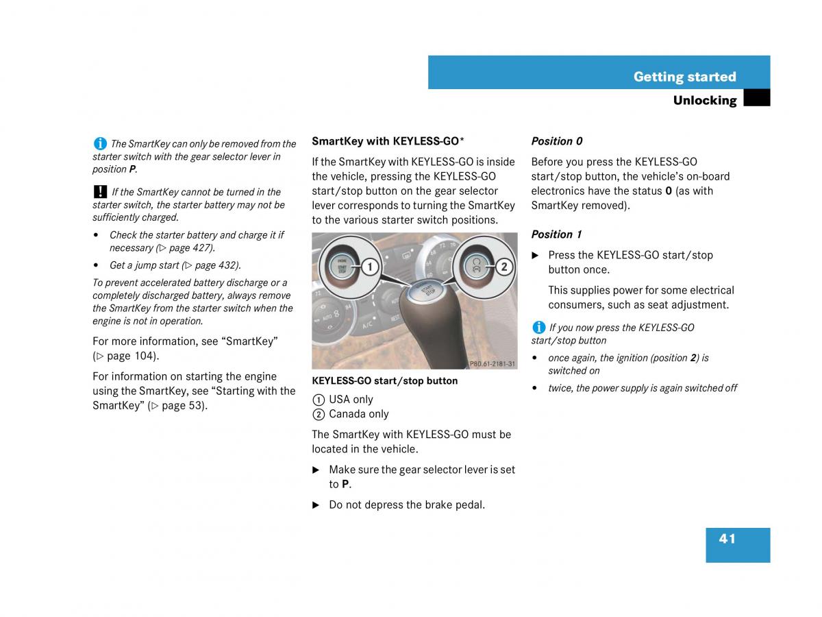 Mercedes Benz SL R230 owners manual / page 41