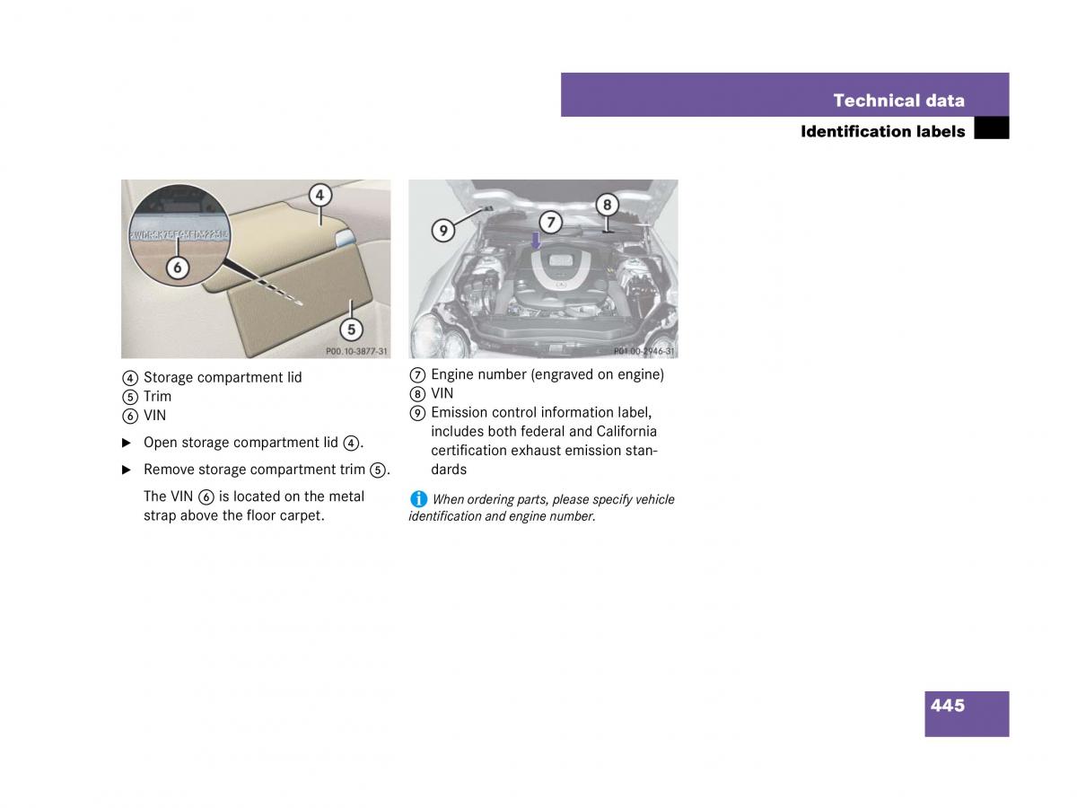 Mercedes Benz SL R230 owners manual / page 446