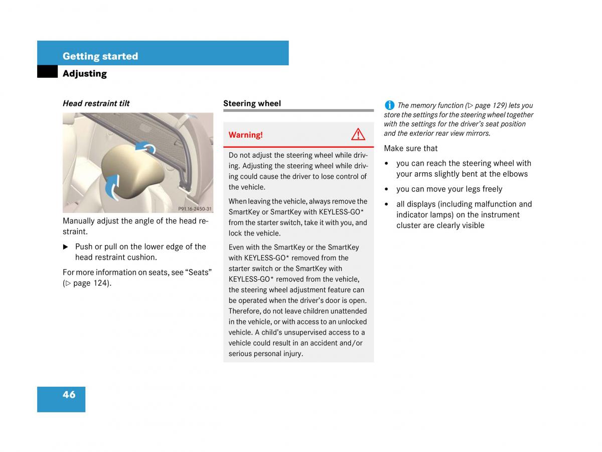 Mercedes Benz SL R230 owners manual / page 46