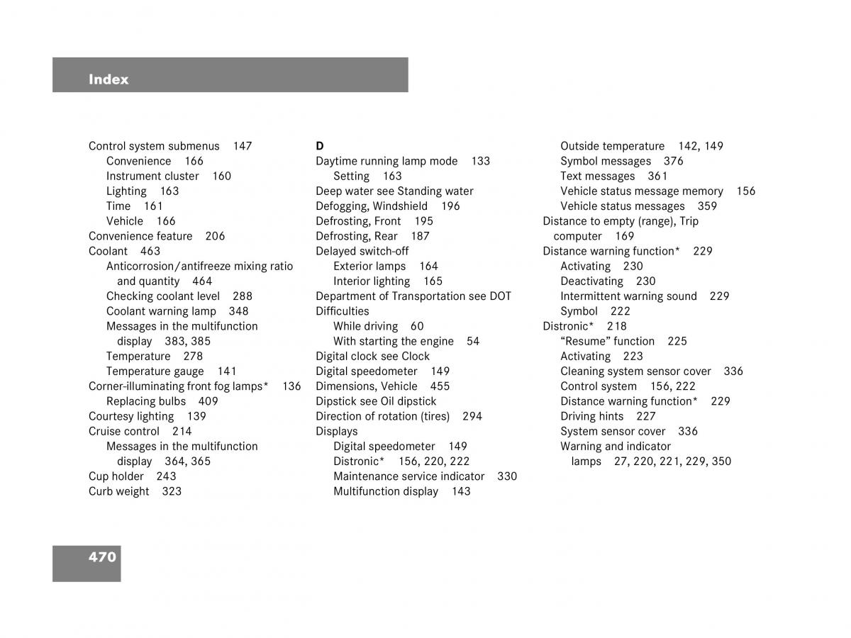 Mercedes Benz SL R230 owners manual / page 471