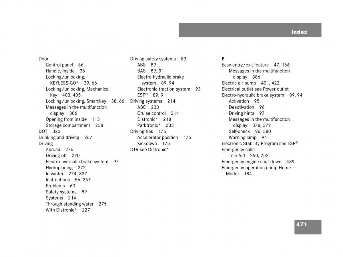 Mercedes Benz SL R230 owners manual / page 472