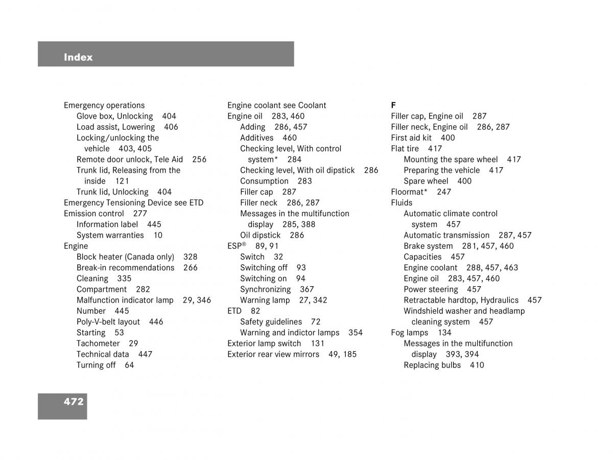 Mercedes Benz SL R230 owners manual / page 473