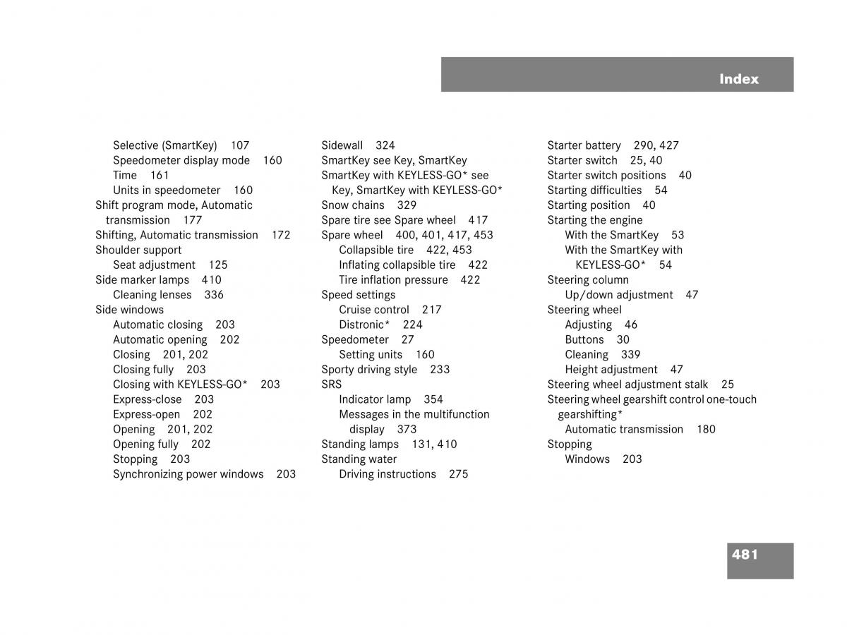 Mercedes Benz SL R230 owners manual / page 482