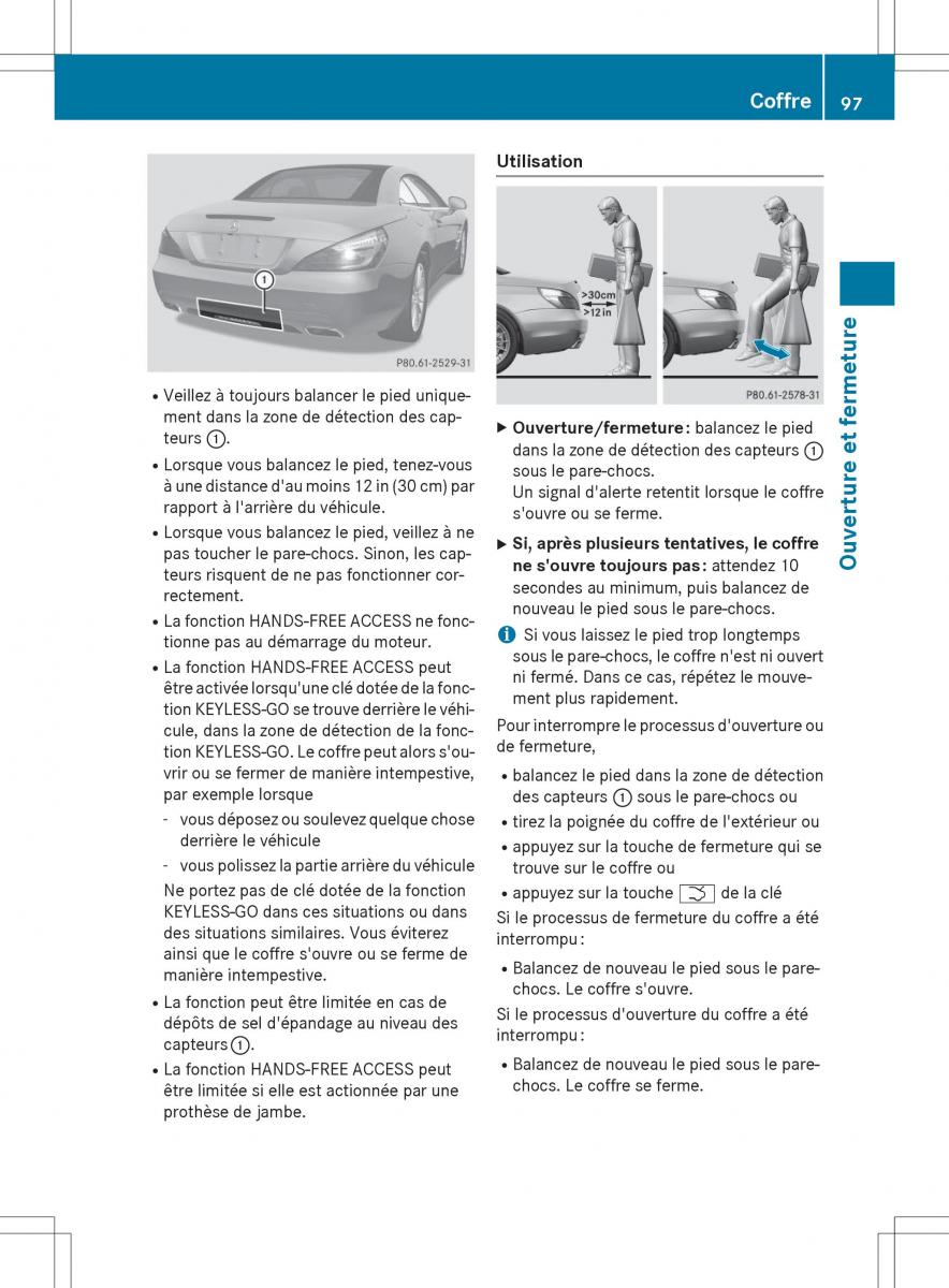 Mercedes Benz SL Coupe R231 manuel du proprietaire / page 99