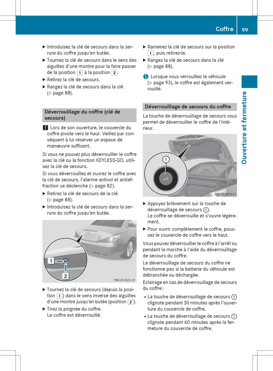 Mercedes Benz SL Coupe R231 manuel du proprietaire / page 101