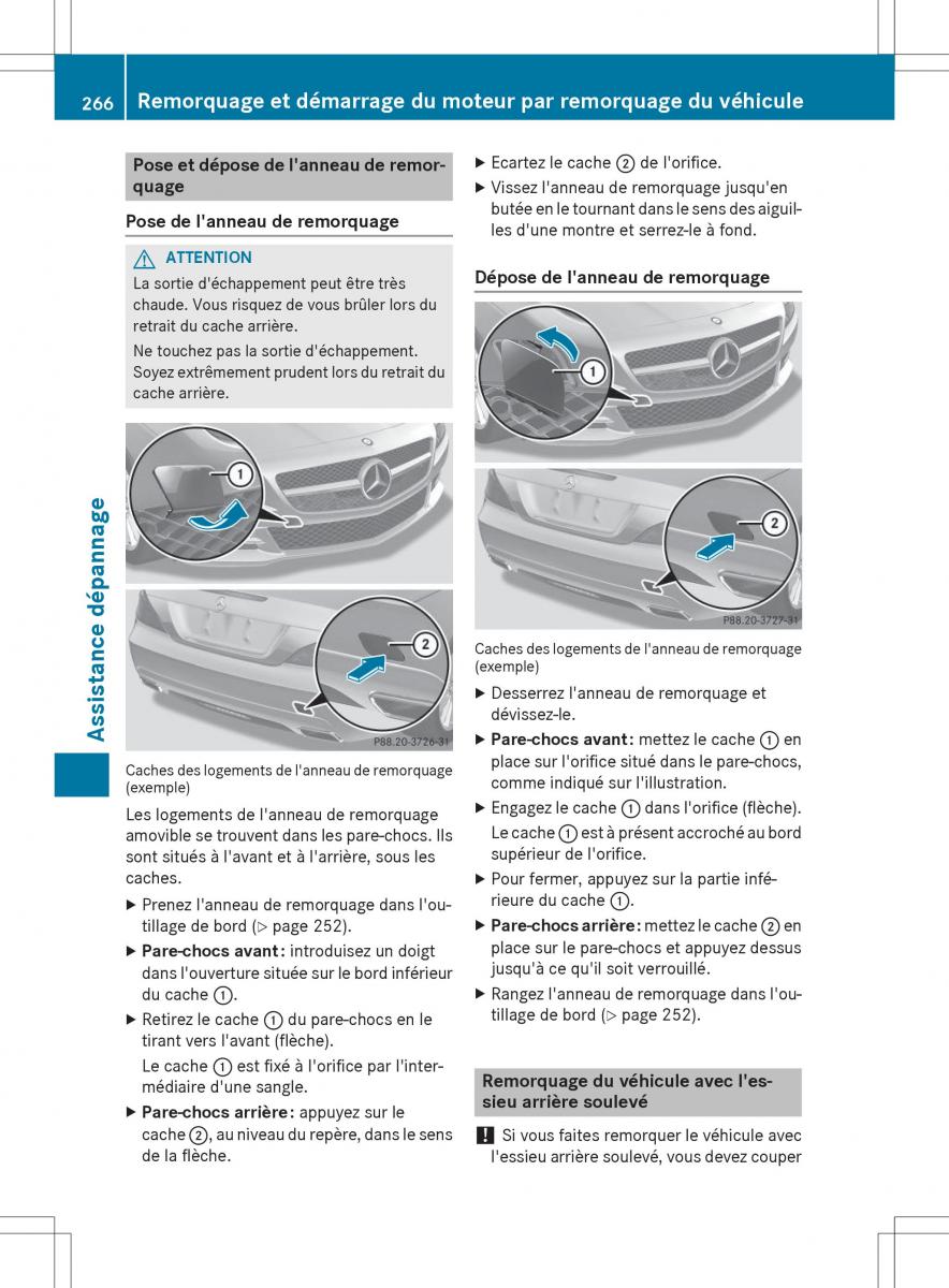 Mercedes Benz SL Coupe R231 manuel du proprietaire / page 268