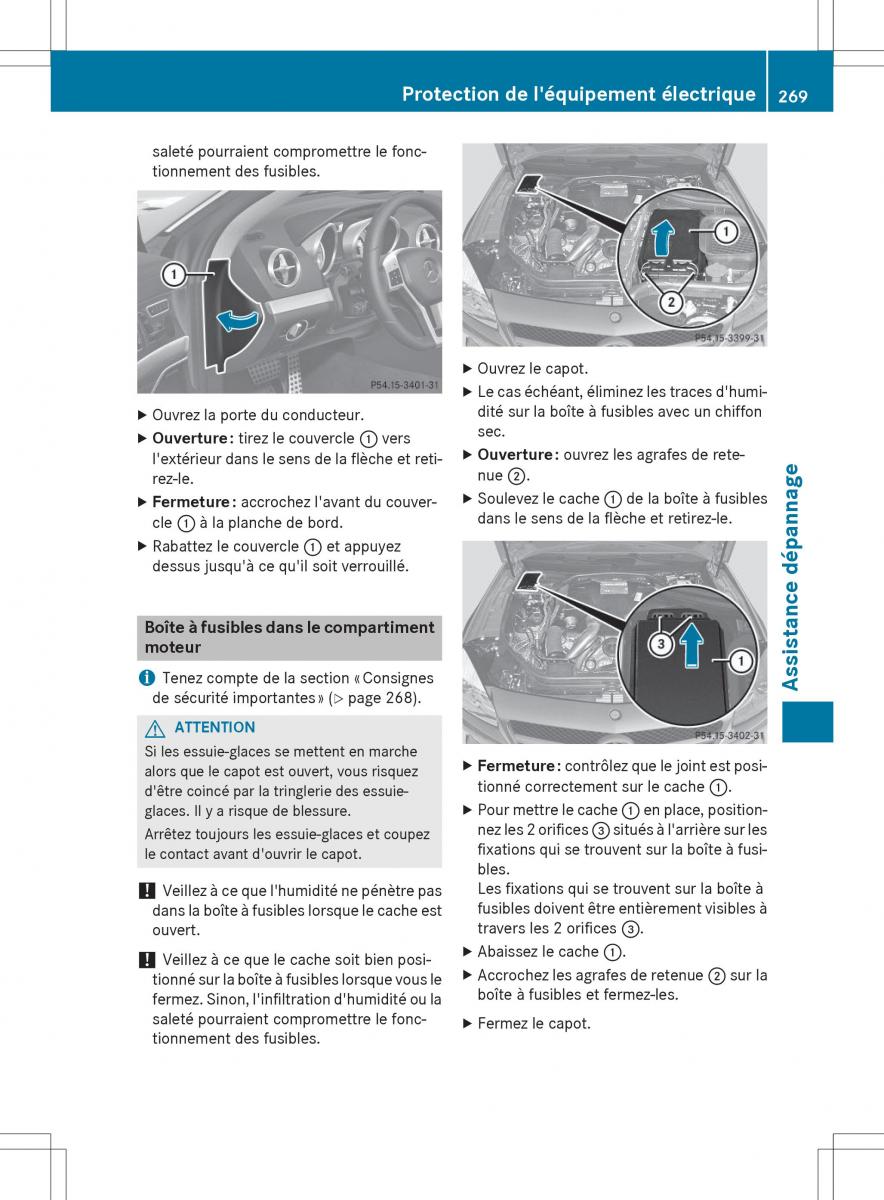 Mercedes Benz SL Coupe R231 manuel du proprietaire / page 271