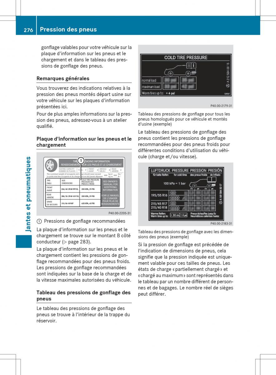 Mercedes Benz SL Coupe R231 manuel du proprietaire / page 278