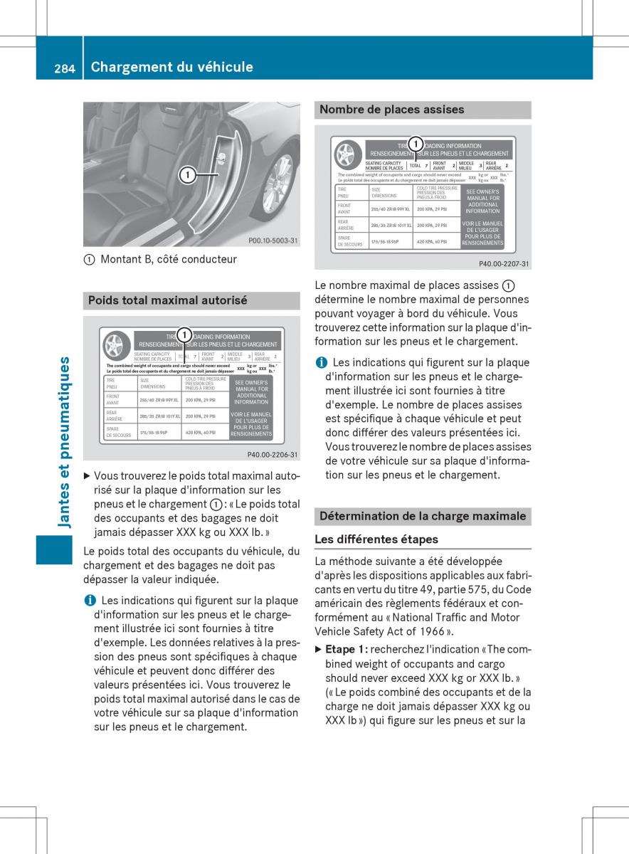 Mercedes Benz SL Coupe R231 manuel du proprietaire / page 286