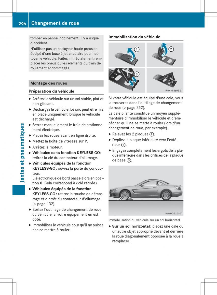 Mercedes Benz SL Coupe R231 manuel du proprietaire / page 298