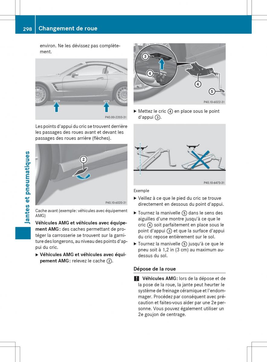 Mercedes Benz SL Coupe R231 manuel du proprietaire / page 300