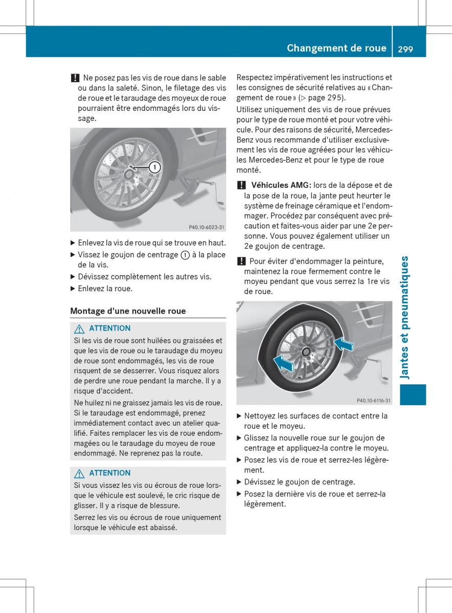 Mercedes Benz SL Coupe R231 manuel du proprietaire / page 301