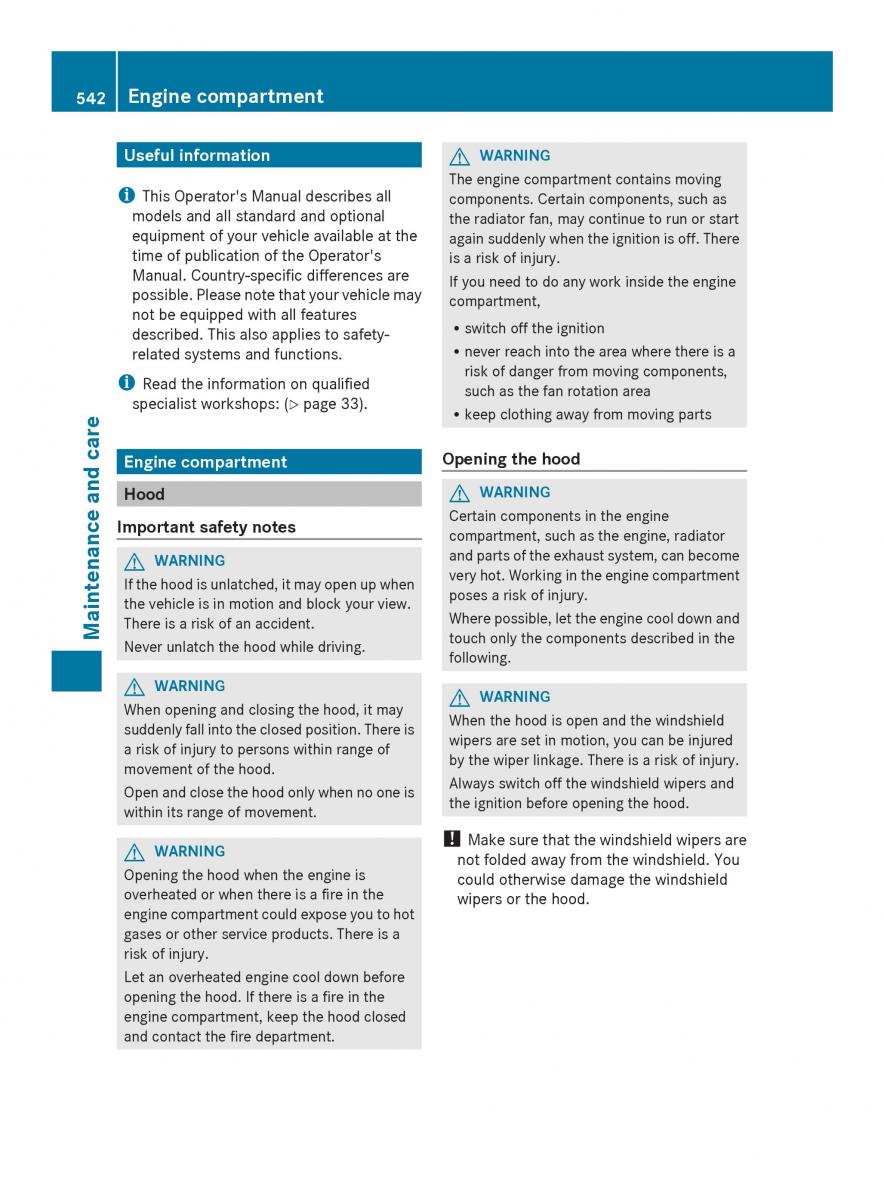 Mercedes Benz SL R231 owners manual / page 544