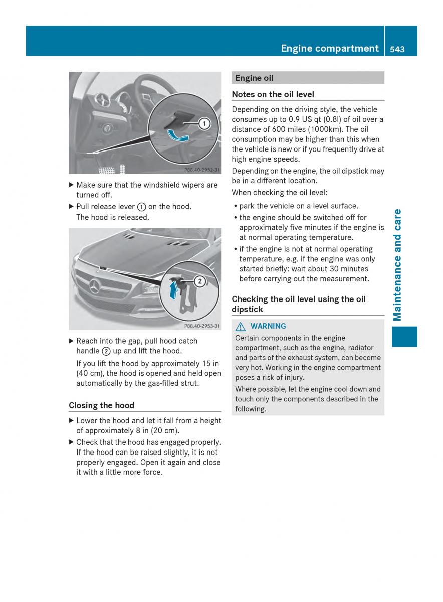 Mercedes Benz SL R231 owners manual / page 545