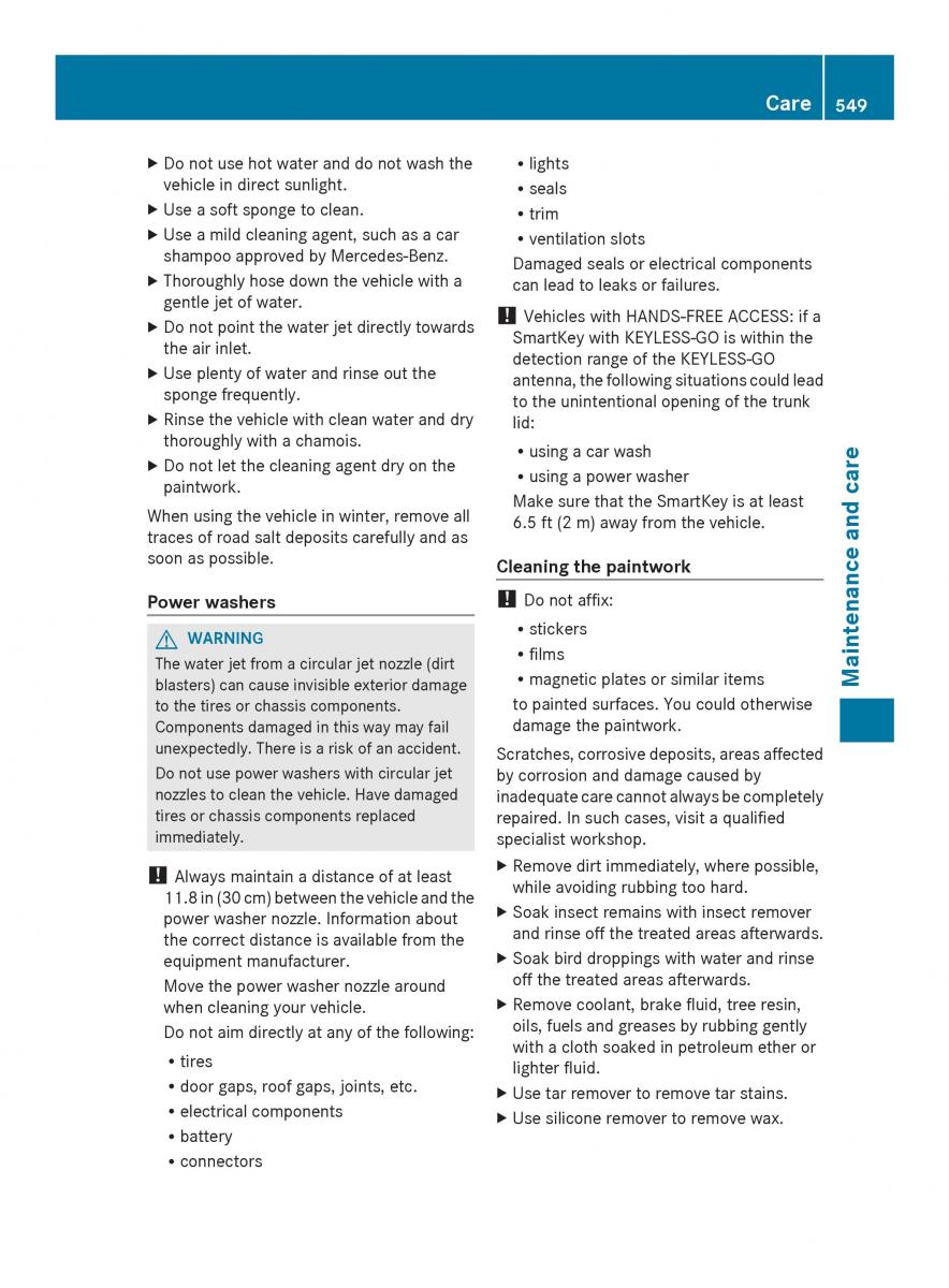 Mercedes Benz SL R231 owners manual / page 551