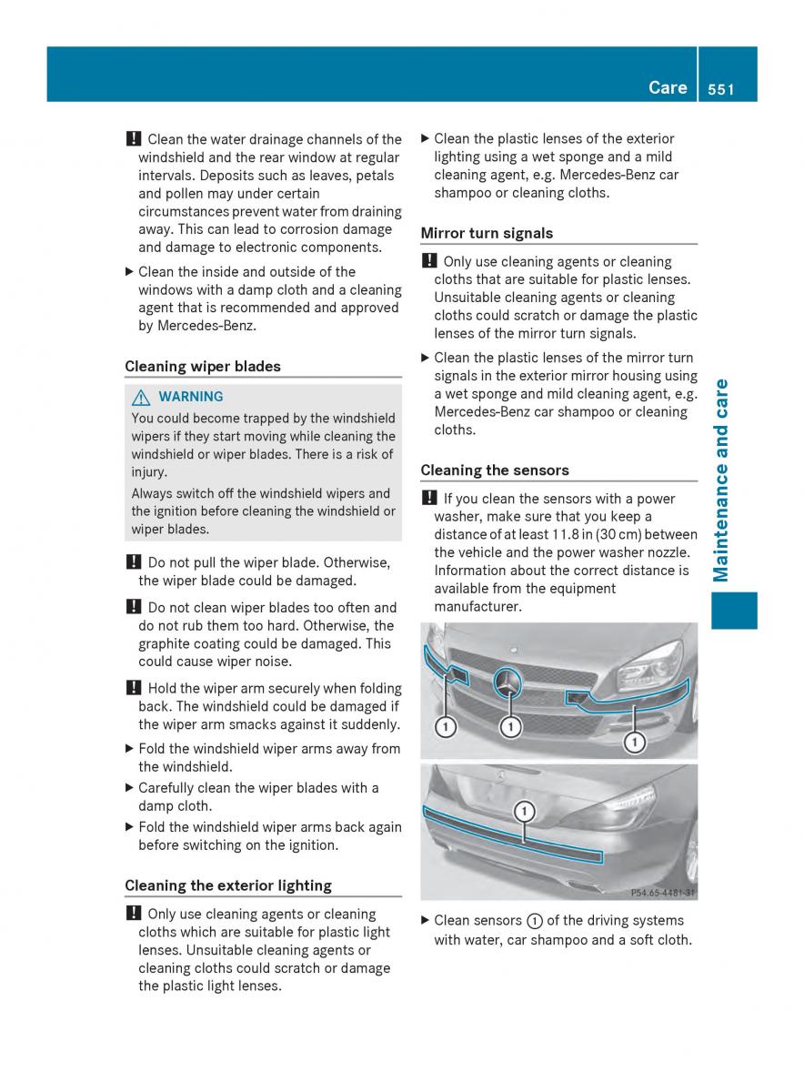 Mercedes Benz SL R231 owners manual / page 553