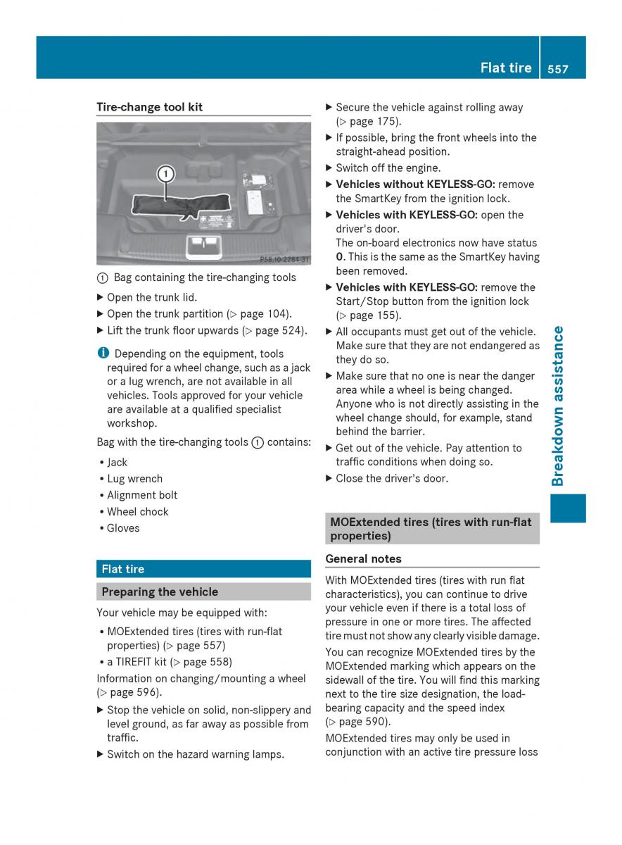 Mercedes Benz SL R231 owners manual / page 559