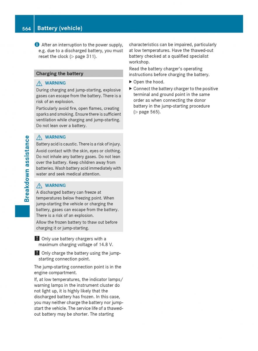 Mercedes Benz SL R231 owners manual / page 566