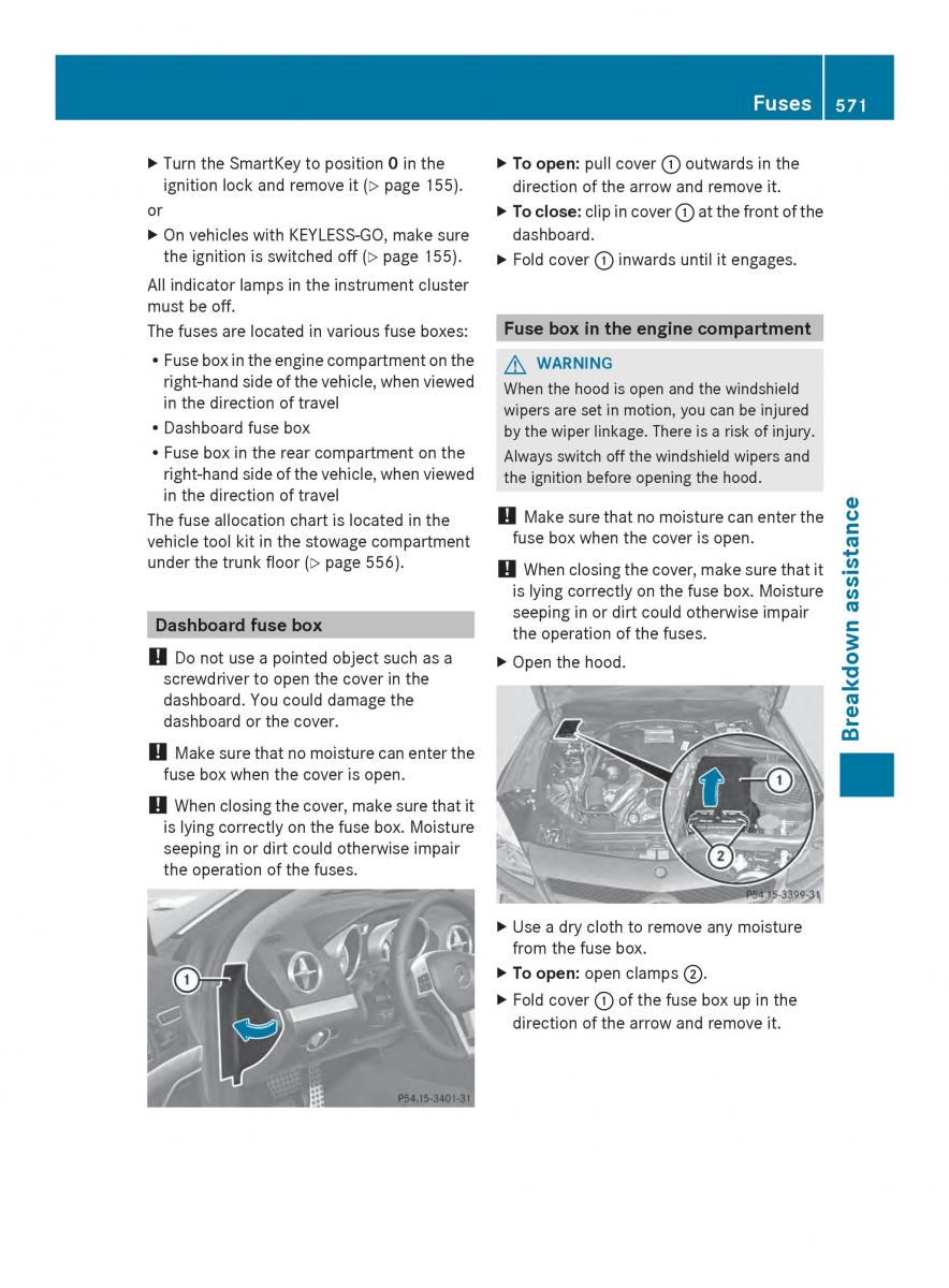 Mercedes Benz SL R231 owners manual / page 573