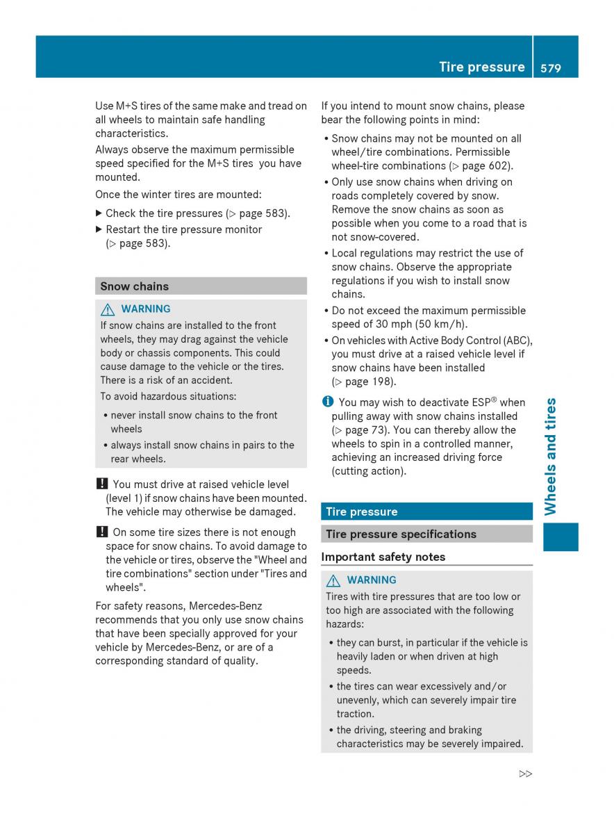 Mercedes Benz SL R231 owners manual / page 581