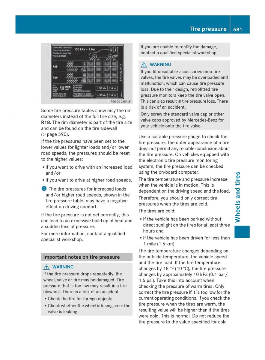 Mercedes Benz SL R231 owners manual / page 583