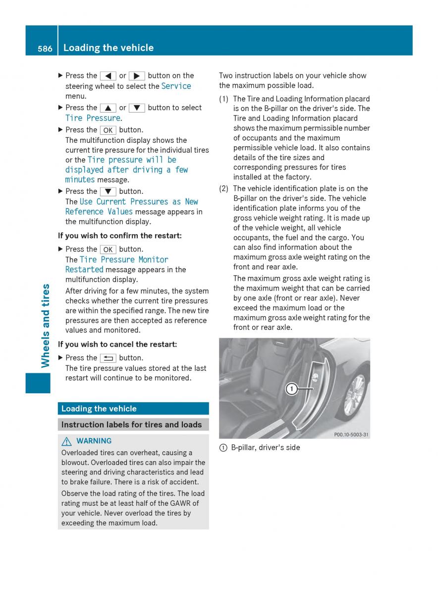 Mercedes Benz SL R231 owners manual / page 588