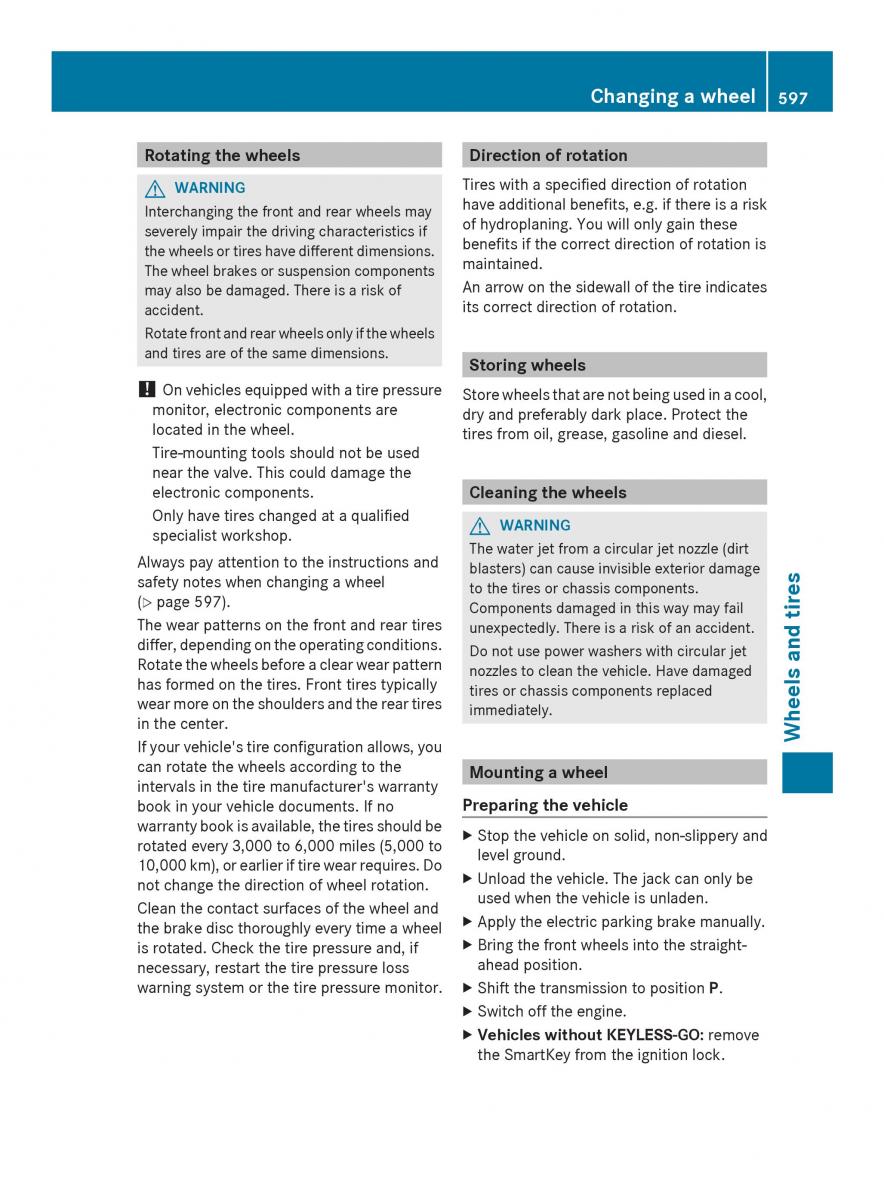 Mercedes Benz SL R231 owners manual / page 599