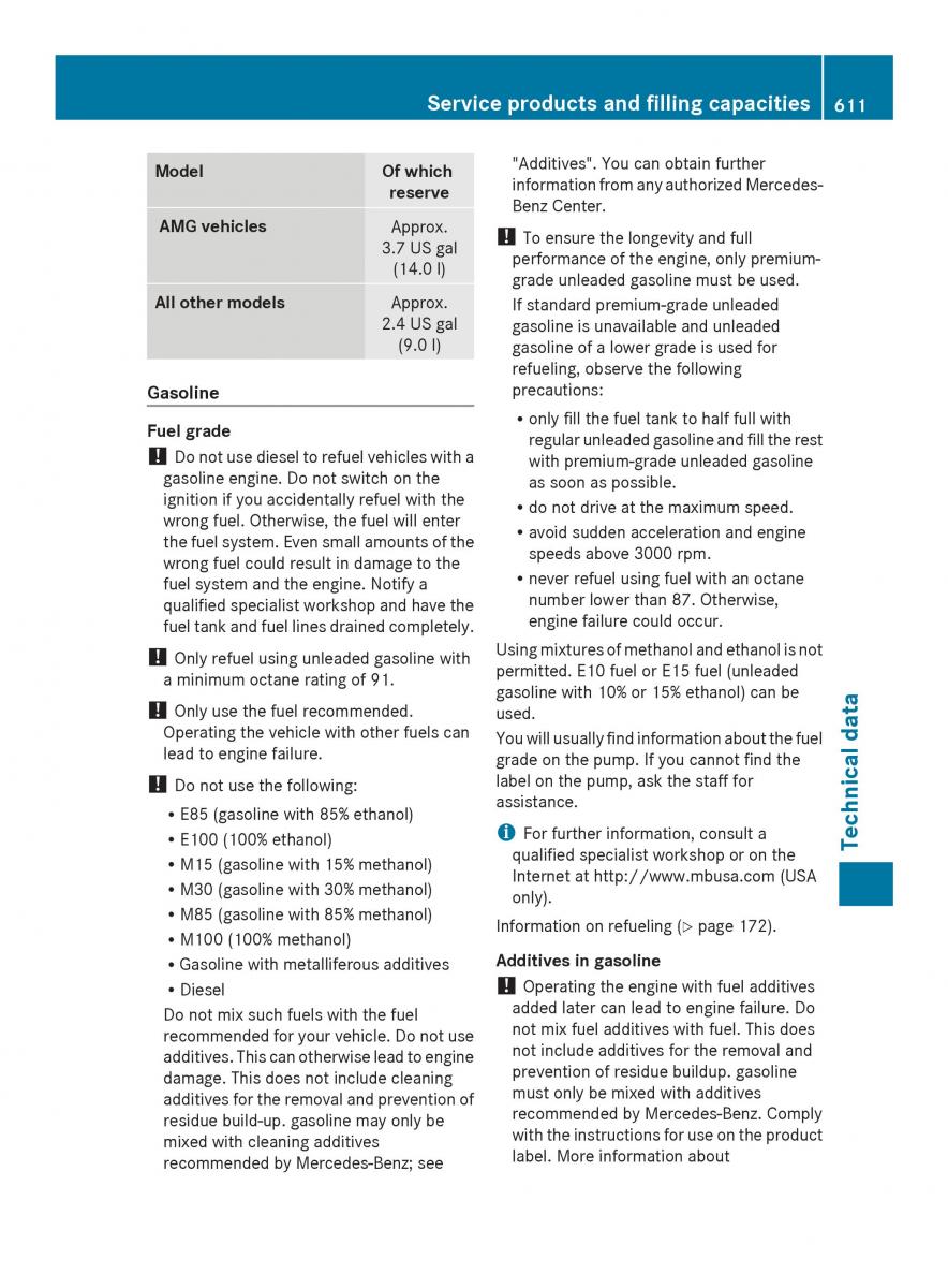 Mercedes Benz SL R231 owners manual / page 613