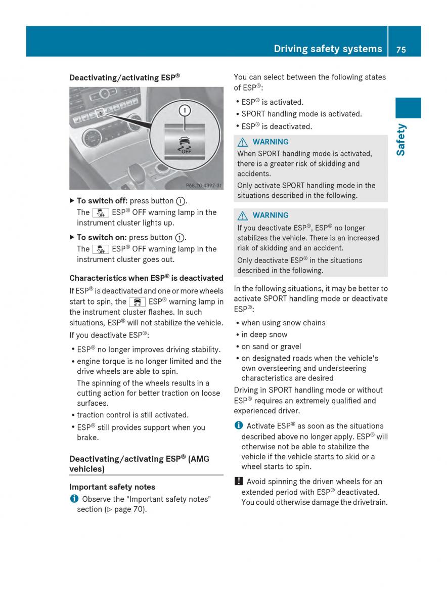 Mercedes Benz SL R231 owners manual / page 77