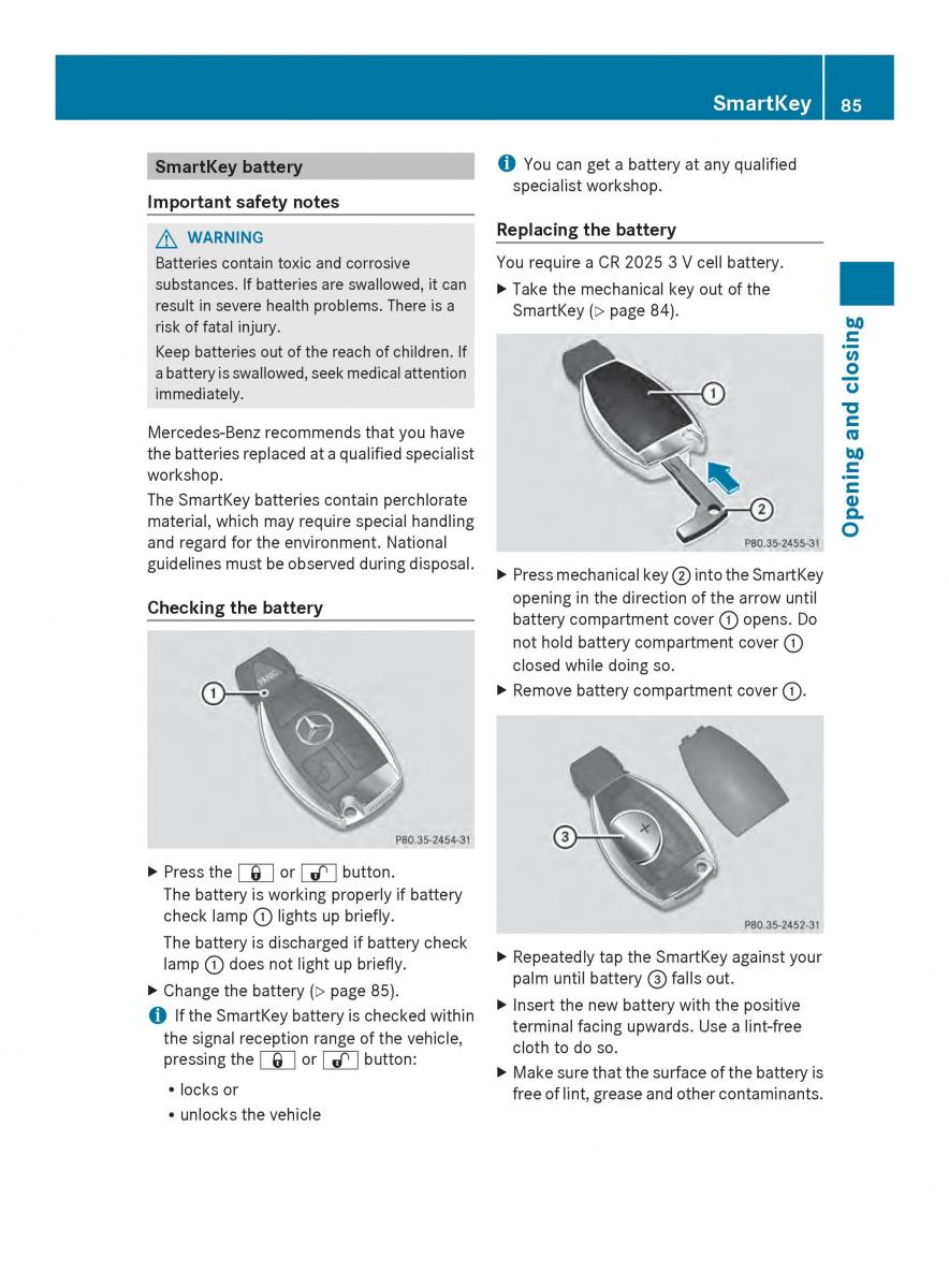 Mercedes Benz SL R231 owners manual / page 87