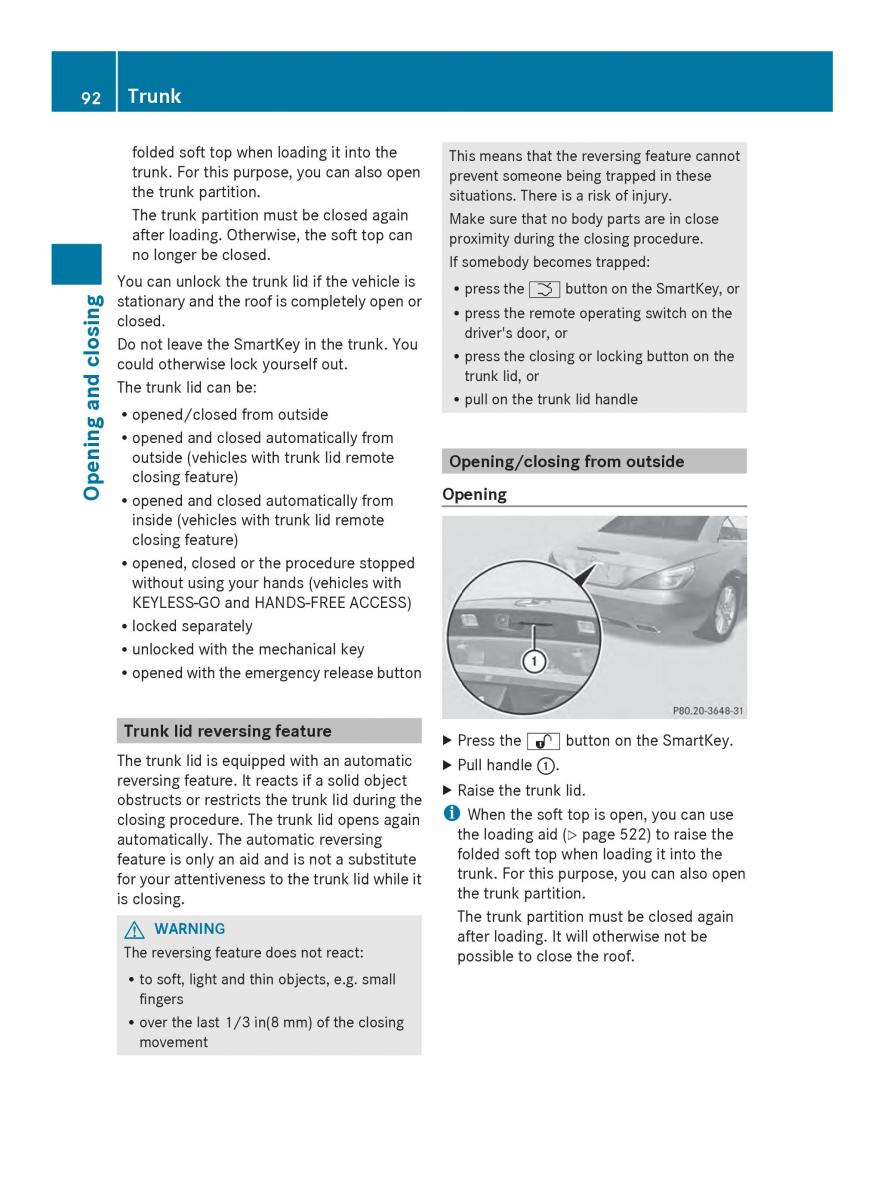 Mercedes Benz SL R231 owners manual / page 94