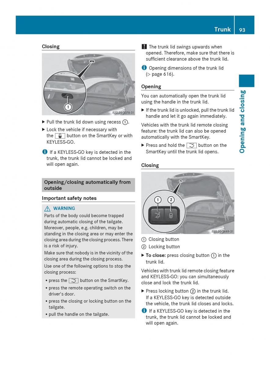 Mercedes Benz SL R231 owners manual / page 95