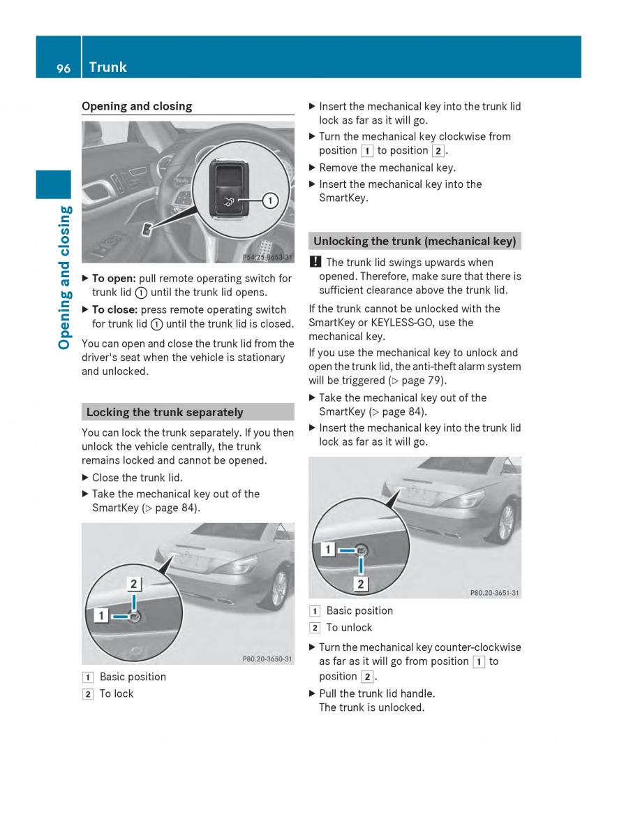 Mercedes Benz SL R231 owners manual / page 98