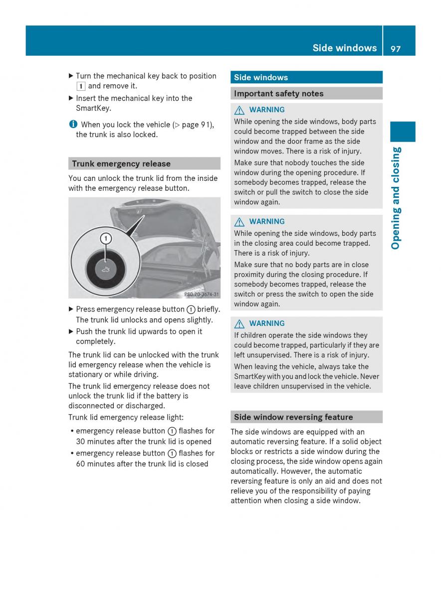 Mercedes Benz SL R231 owners manual / page 99