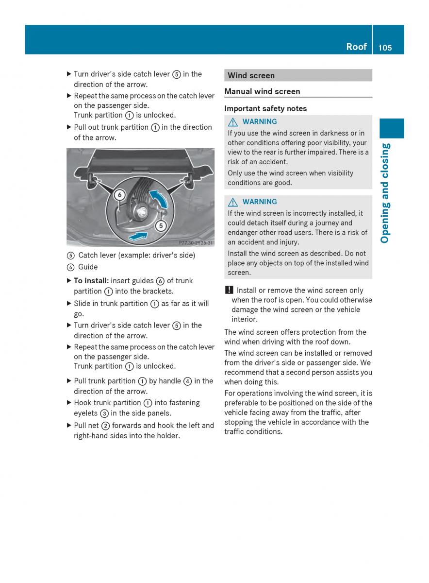 Mercedes Benz SL R231 owners manual / page 107