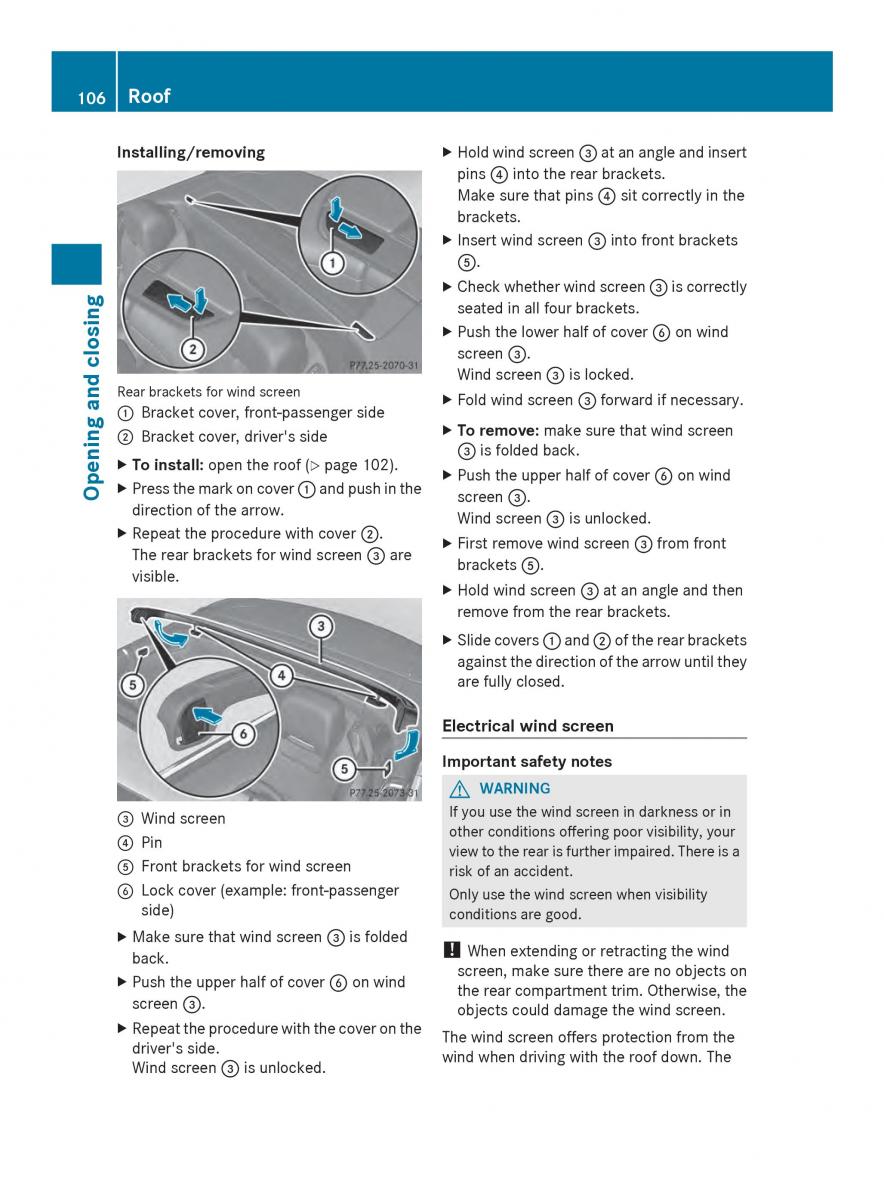 Mercedes Benz SL R231 owners manual / page 108